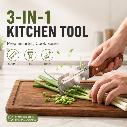 ✅【Buy 1 Get 1 Free】🧅🔪 3-in-1 Multifunctional Kitchen Peeler: Peel, Slice, and Open Bottles! 🔥 (2-pack)