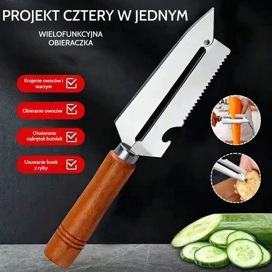 🥕【Kup 1, dostaj 3 za darmo】4 sztuki za 99 zł✨ Wielofunkcyjna obieraczka kuchenna: Wykonana ze stali nierdzewnej z ergonomiczną rączką, idealna do owoców, warzyw i mięsa 🔪