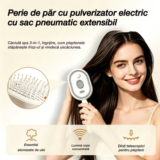 ⚡💨 Aparat electric de coafat cu pieptene de masaj și pernă de aer