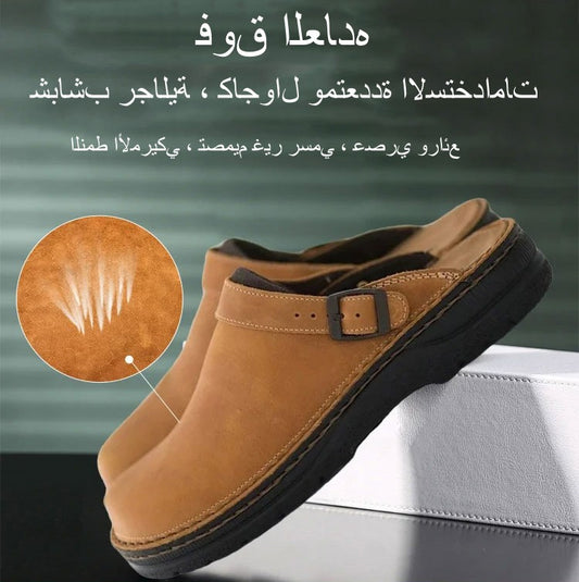 【36-46】 نعل جلدي غير رسمي بنعل ناعم