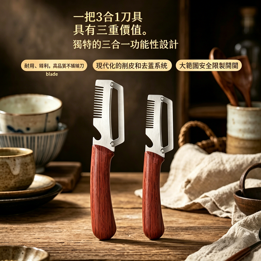 ✅買3送3(共6件商品)🧅🔪 三合一多功能餐具清潔器:清潔、切碎、開瓶! 🔥