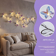 🦋[1.8 metra]✨ Magiczna Girlanda LED z Motylami 💡🏡 Stwórz Przytulny Klimat w Swoim Domu Bez Wysiłku