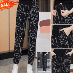 🔥【40-100 kg】Wiosna i lato 2026 Spodnie z luźnym wysokim stanem Ice Silk - Gładka, odporna na zagniecenia tkanina [S-4XL]