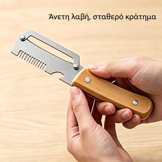 ✅Kup 1, drugi gratis (2 sztuki) 🧅🔪 Wielofunkcyjna obieraczka kuchenna 3 w 1: obiera, kroi i otwiera butelki! 🔥