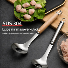 【2 ks】Forma na masové kuličky z nerezové oceli 304 – ideální pro přípravu masových a rybích kuliček, perfektní pro domácí vaření 🥄