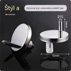 🚽【2 páry, celkem 4 kusy】 Univerzální koupelnové doplňky ----💦✨šroubové svorky pro upevnění toaletního sedáku.