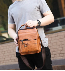 ✅🔥640 Kč za kus👜 Pánská ležérní módní kožená taška z hovězí kůže