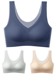 ❄️🧊 【Oferta limitowana】 ✨ 【Zestaw 3 sztuk】【40–120 kg】Biustonosz push-up z lodowego jedwabiu 2026 – bezszwowy, lekki i przewiewny