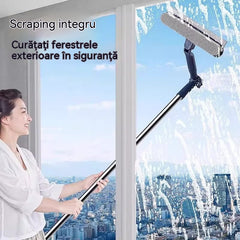 🧼✨ Curățător de geamuri 2 în 1 cu două fețe——cu mâner extensibil
