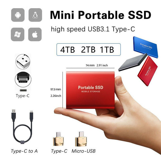 📣【40T】【Mały zewnętrzny przenośny dysk SSD】👍Szybka prędkość transferu, niewielkie rozmiary, lekka konstrukcja, odporność na wstrząsy, stabilność