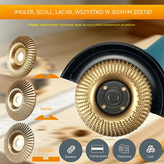 ⚙️🧰【Zestaw 3 sztuk】Wielofunkcyjne tarcze ścierne, odpowiednie do szlifierek kątowych do obróbki drewna