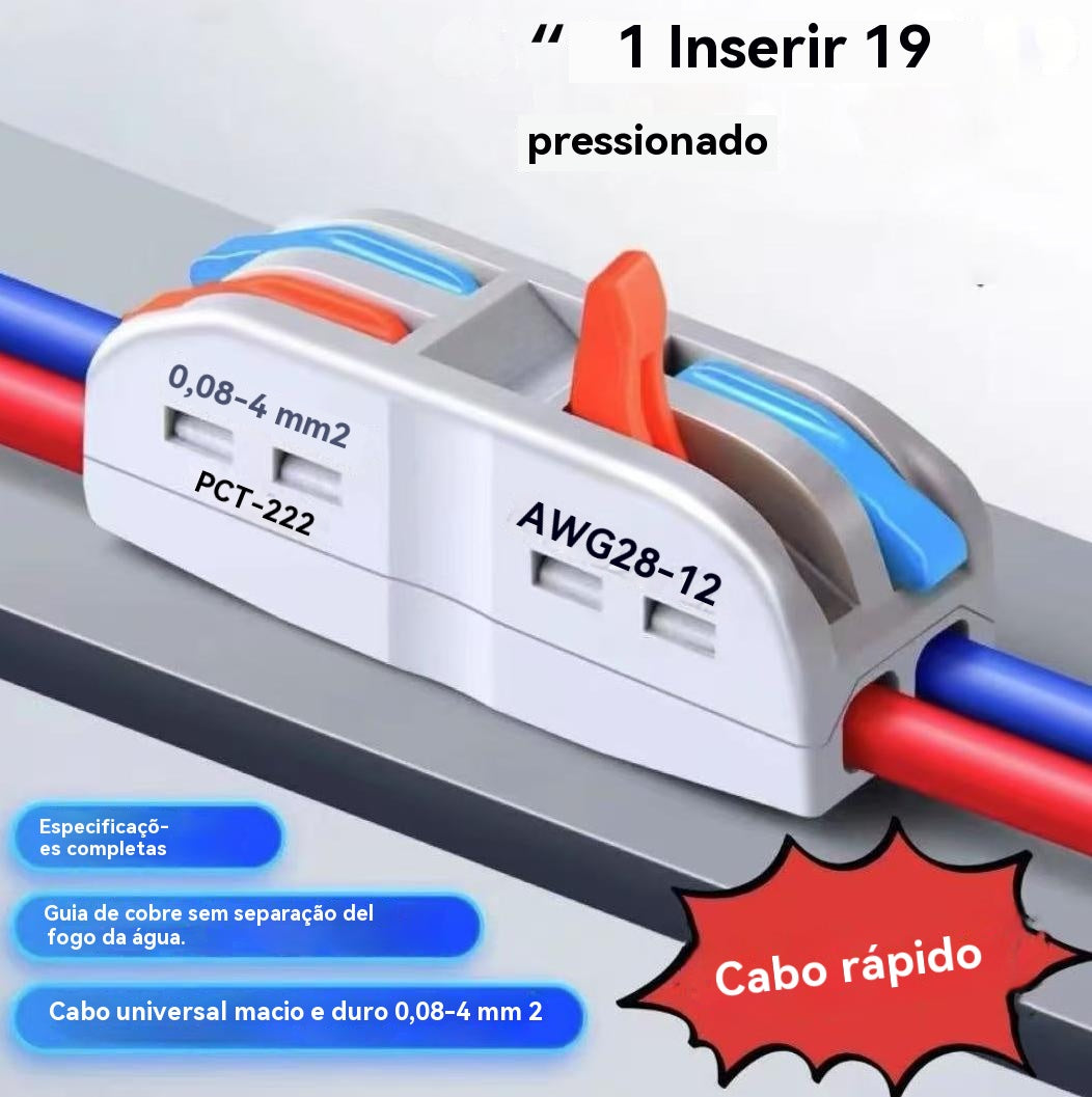 Compre 5 e leve 5 grátis!Conectores de fio multifunções(cor, 3 entradas, 3 saídas)