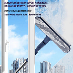 🧼✨ Dwustronna myjka do szyb 2 w 1 z teleskopowym uchwytem – idealna do wysokich budynków