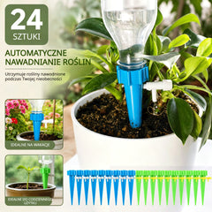 🌺【24 sztuk】🌹🍂Automatyczny system nawadniania kroplowego, idealny do sadzenia kwiatów, idealny do ogrodów i roślin w doniczkach