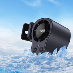 🌀 Ventilator hands-free cu afișaj LED, clemă integrată și 199 de niveluri reglabile