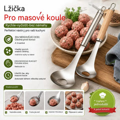 🍖 【2 kusy】Forma na masové koule z nerezové oceli 304 – ideální pro výrobu masových a rybích kuliček, perfektní na domácí vaření 🥄