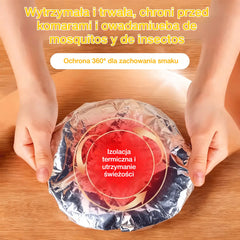 【50 sztuk】📢 Rabat 50%! 🔥 🥗Aluminiowe pokrywki na żywność – świeżość bez folii i bałaganu