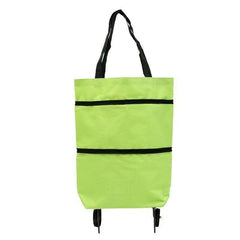 🛒🔥【Nejprodávanější produkt】Skládací nákupní taška a batoh 2 v 1, lehká nákupní taška/přepravní vozík s kolečky