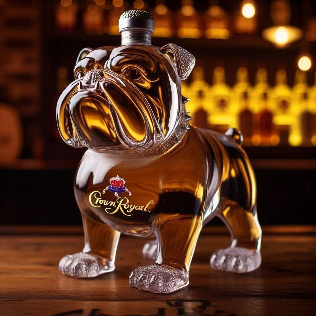 🐶【Oferta por tempo limitado】Uma divertida e peculiar garrafa de whisky em forma de buldogue francês
