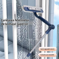 🧼✨ Curățător de geamuri 2 în 1 cu două fețe——cu mâner extensibil