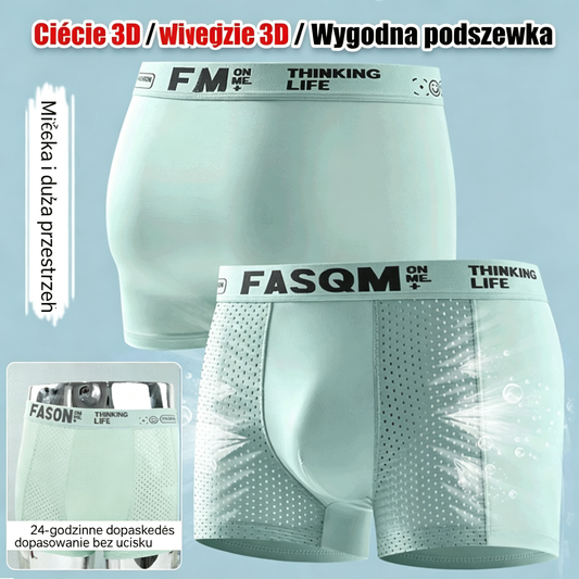 ⏰🔥 Tylko teraz! Kup 3 + 3 GRATIS! 🩳 6 męskich bokserek chłodzących 🧊 Oddychające, lekkie i bez ucisku