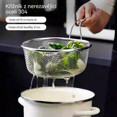 🔥🥳50% SLEVA🥗🍲Koš z nerezové oceli s drátěným filtrem