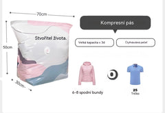 👕📦【🔥5 kusů 630 Kč】Kompresní sáčky na uložení oblečení, nevyžadují vysávání, zesílená konstrukce.