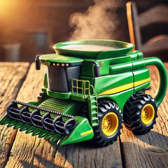 🔥☕Retro šálek kávy ve tvaru zemědělského traktoru