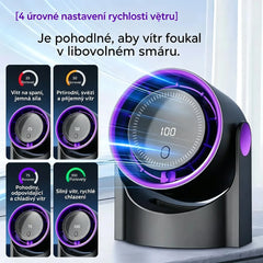 🧊🍃Nový stolní ventilátor bez lopatek s turbínou (lze namontovat na zeď)