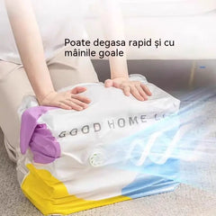 🧳【Set de 5 piese 💨 Geantă mare, compresibilă, în vid: nu necesită pompă, etanșă și ideală pentru economisirea spațiului în valize și acasă ✈️