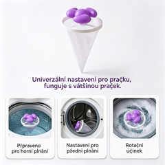 🌀6 kusů 540 Kč ✨ Plovoucí filtr do pračky – Zachycuje vlákna, vlasy a zvířecí chlupy při každém praní 🧺