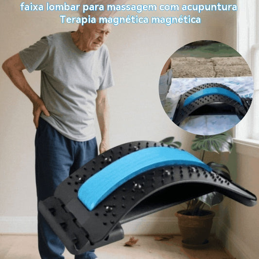 🔥Maca de massagem lombar,Massagem de acupuntura com terapia magnética e alongamento da coluna lombar
