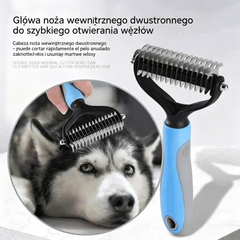 🐶【Kup 1, a 1 dostaniesz gratis，44.5 zł/sztuka】Dwustronna szczotka do pielęgnacji zwierząt domowych, służąca do pielęgnacji i usuwania sierści.