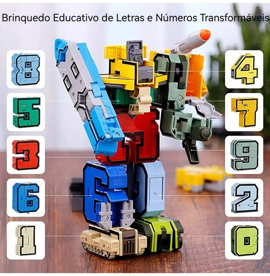 🔥🎁 Brinquedo Educativo de Letras e Números Transformáveis