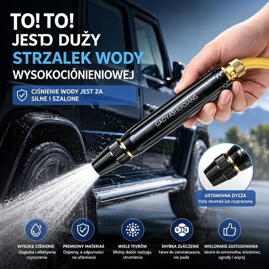 💦 🔥【Kup 1, a 1 dostaniesz gratis!-44.5 zł / sztuka】💧 Pistolet na wodę wysokociśnieniowy: odpowiedni do mycia samochodów i prac ogrodniczych — mocne zwiększenie ciśnienia, 10-krotnie wyższe ciśnienie wody ⚡ Wiele trybów natrysku