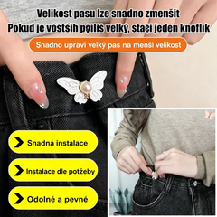 🌸🦋 Kupte 5 kusů a získejte 5 kusů zdarma 🎁💜 Odnímatelná nastavitelná přezka ve tvaru motýla: Není potřeba žádné nářadí, perfektně se hodí k džínám, sukním a šatům ✨👗💃