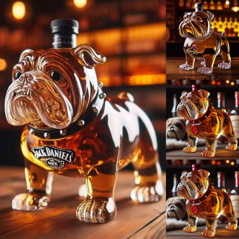 🐶【Oferta por tempo limitado】Uma divertida e peculiar garrafa de whisky em forma de buldogue francês