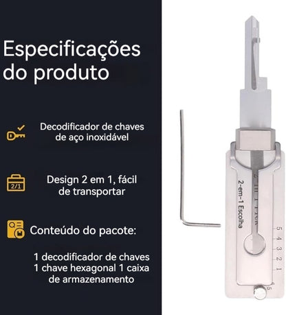 🔐🔑50% de desconto 🔥 Descodificador de chaves em aço inoxidável