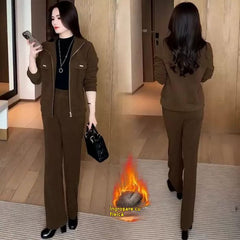 💖🔴🔥Kupte 1 a získejte 1 zdarma🔥💥【M-4XL】Dámské silné sametové obleky (bunda + kalhoty)