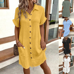 👗【S-2XL】Lehké letní šaty v jednoduchém stylu – pohodlné, prodyšné a lichotící postavě.