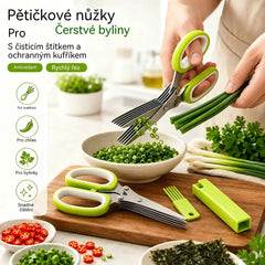 Kupte 1 a získejte 1 zdarma 🌿 Tijeras para hierbas de 5 hojas – Cortador de cocina rápido para hierbas frescas y especias