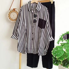 50% OFF🌸[S-5XL]  Damski prążkowany casualowy komplet dwuczęściowy (wiosna–lato)