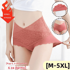 🔥 6 szt. 👙 Antybakteryjne majtki damskie z wysokim stanem – miękka bawełna, komfort i świeżość każdego dnia ✨