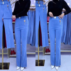 👖【M-4XL】Damskie jeansy z wysokim stanem, elastyczne