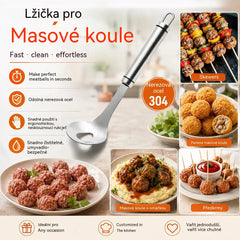 🍖 【2 kusy】Forma na masové koule z nerezové oceli 304 – ideální pro výrobu masových a rybích kuliček, perfektní na domácí vaření 🥄