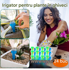 🌺【24 bucăți 109 LEI】🌹🍂Sistem automat de irigare prin picurare, ideal pentru plantarea florilor, perfect pentru grădini și plante în ghivece.