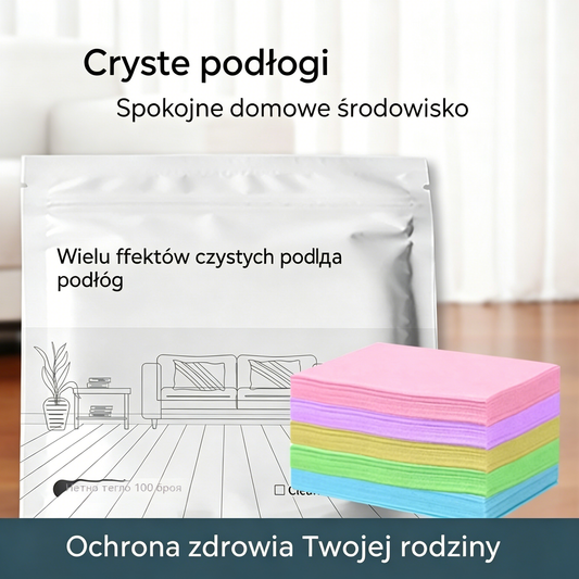🧹【Kup1, drugi gratis!0.5zł/sztuka】✨ 200-arkuszowe, antybakteryjne i dezodoryzujące, uniwersalne chusteczki czyszczące | Nadają się do podłóg drewnianych, laminowanych, płytek oraz wnętrz kamperów