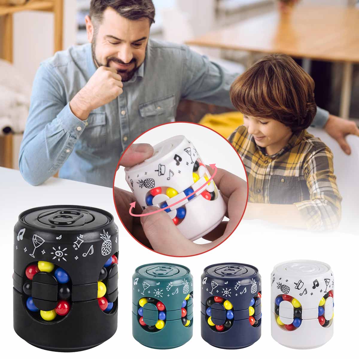 Brinquedos Educativos Infantis: Cubo Mágico e Spinner Antiestresse