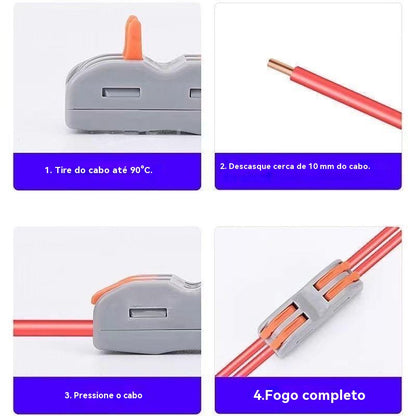 Compre 5 e leve 5 grátis!Conectores de fio multifunções(cor, 3 entradas, 3 saídas)