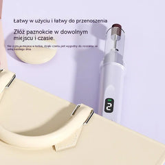 💅Elektryczny pilnik do paznokci 2 w 1 z lampą LED (lampa do utwardzania + 5 końcówek polerujących)